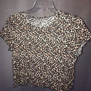 american eagle cheetah crop top